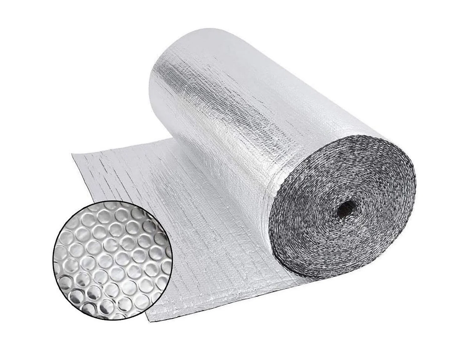 Thermische isolatie 1x15m, 4mm dubbelzijdige gealuminiseerde folie, resistent, warmtereflecterend voor radiator, beschermt tegen de kou, ideaal voor ramen en auto's