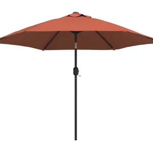 Arabella Parasol met LED-verlichting en stalen paal 300 cm terracotta Arabella Parasol met LED-verlichting en stalen paal 300 cm terracotta