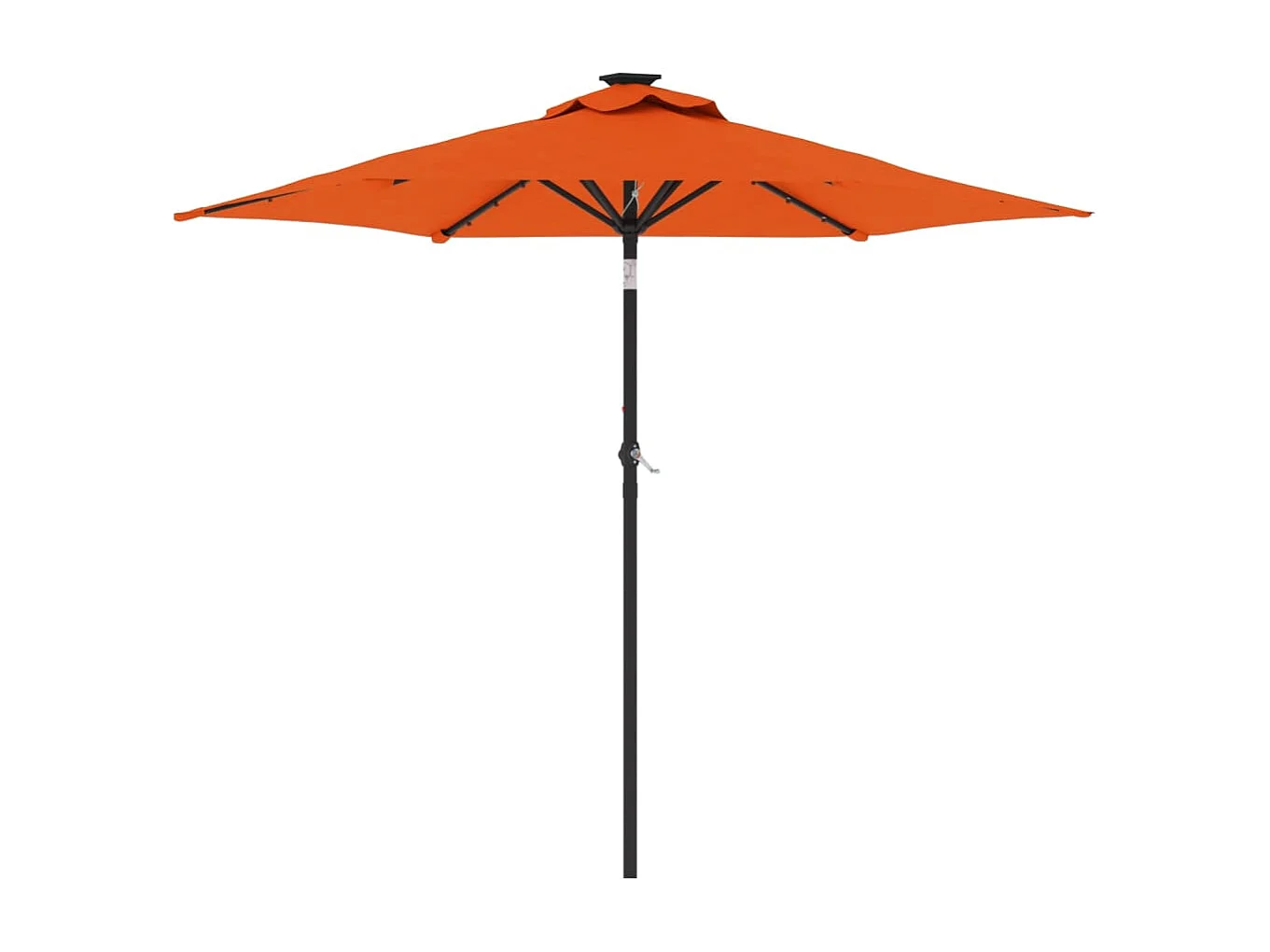 Albemarle Parasol met LED's en stalen paal 225x225x212 cm terracotta