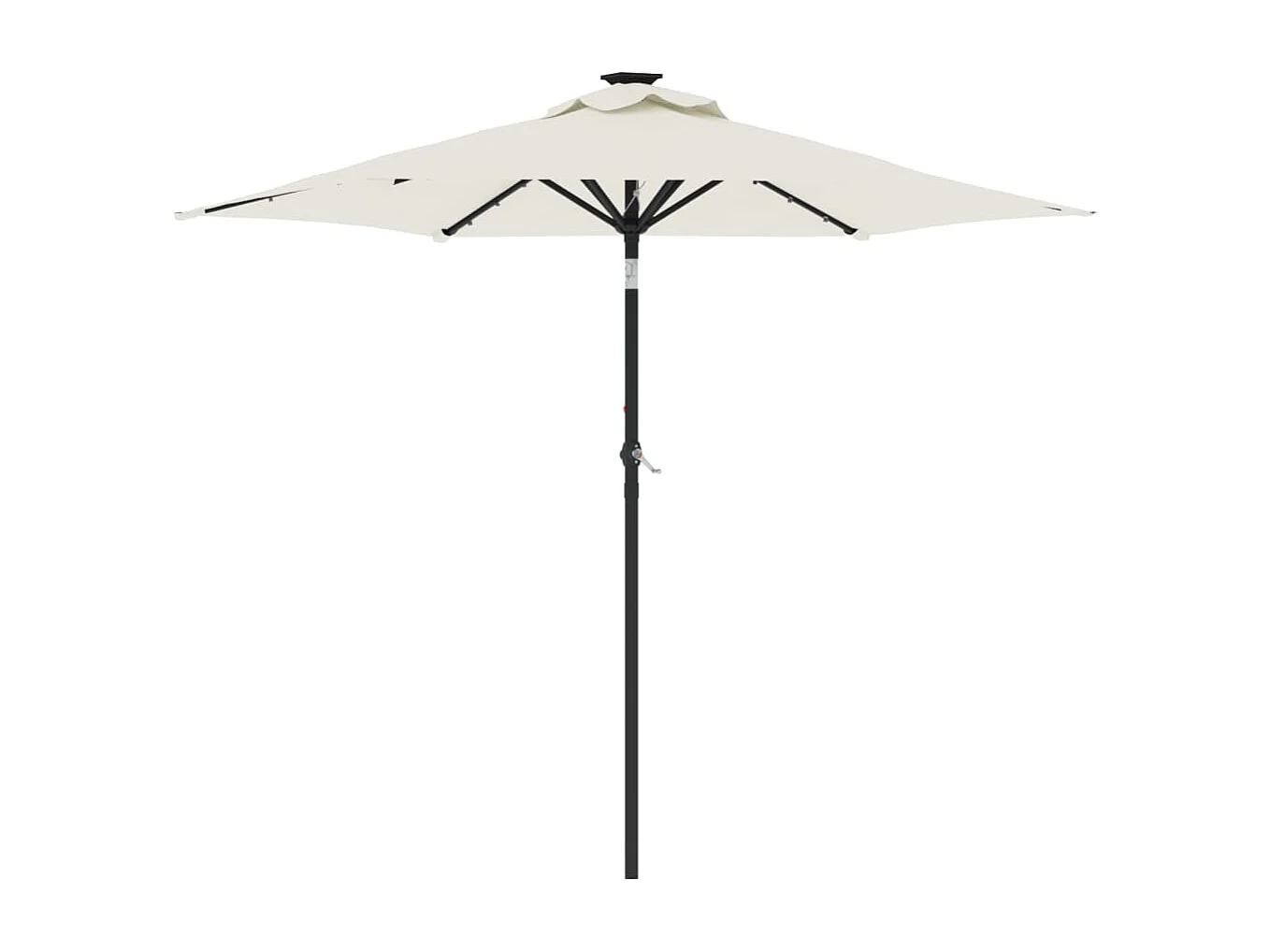 Albemarle Parasol met LED's en stalen paal 225x225x212 cm wit