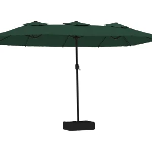 Anderson Parasol dubbel dak met LED 449×265 cm groen Anderson Parasol dubbel dak met LED 449×265 cm groen