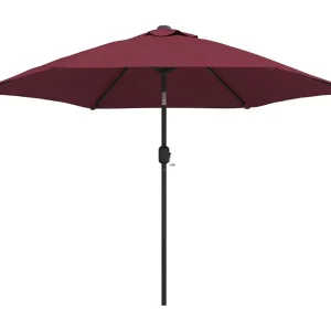 Arabella Parasol met LED-verlichting en stalen paal 300 cm bordeauxrood Arabella Parasol met LED-verlichting en stalen paal 300 cm bordeauxrood