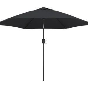 Arabella Parasol met LED-verlichting en stalen paal 300 cm zwart Arabella Parasol met LED-verlichting en stalen paal 300 cm zwart