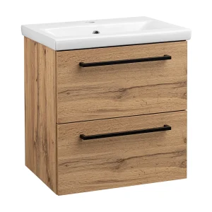 Badkamerset 50 cm Kast met wastafel Eikenhout Wotan Aster Badkamerset 50 cm Kast met wastafel Eikenhout Wotan Aster