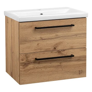 Badkamerset 60 cm Kast met wastafel Eikenhout Wotan Aster