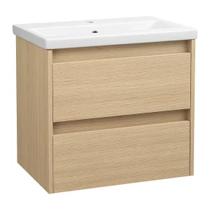 Badkamerset 60 cm Kast met wastafel Geribbelde fronten Aria