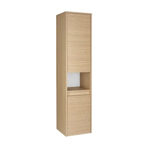 Badkamerkastje Hoge kolom 35 cm Geribbelde fronten Aria Badkamerkastje Hoge kolom 35 cm Geribbelde fronten Aria