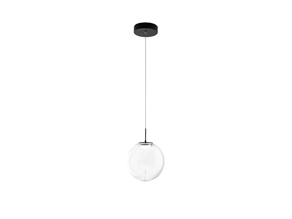Ariel - Transparante enkele hanglamp van Fabas Luce - Dimbare 14W LED - Moderne design plafondlamp