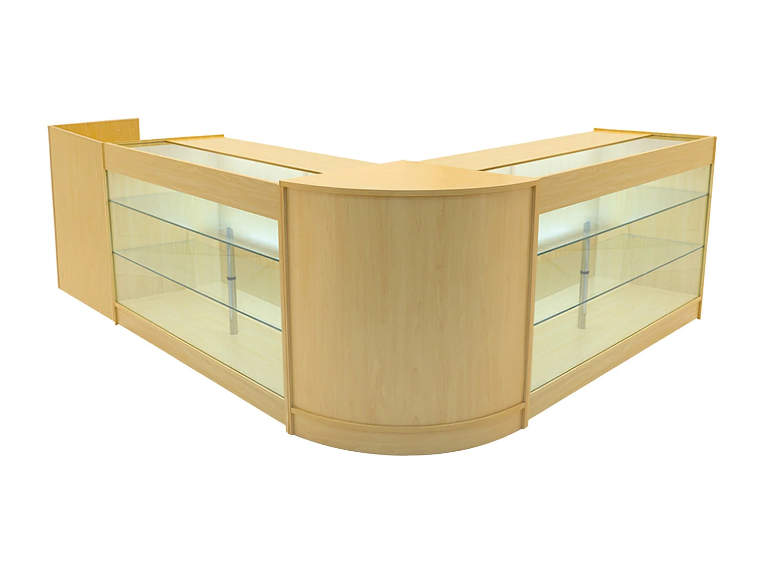 Aries LED Winkel Toonbank Set CM60, TB60 & 2 x K1500 - Esdoorn