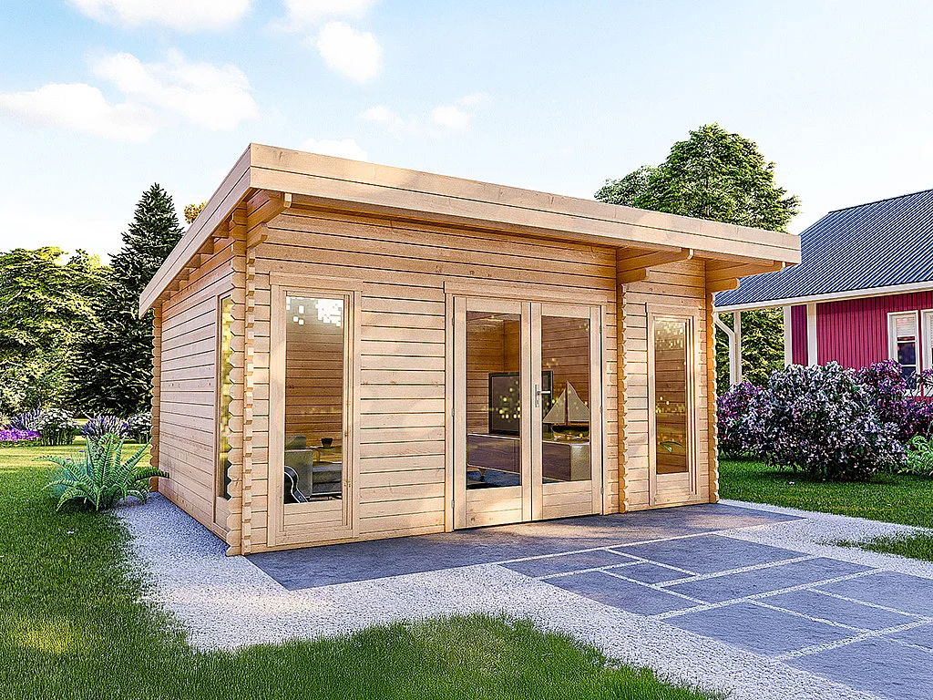 Houten tuinstudio/tuinkantoor 24,4 m² - Dikte 40 mm - ARBORIA