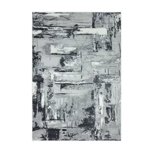 Abstract tapijt – 200x290cm – grijs, wit, zilver, zwart – Orion Décor Abstract tapijt – 200x290cm – grijs, wit, zilver, zwart – Orion Décor