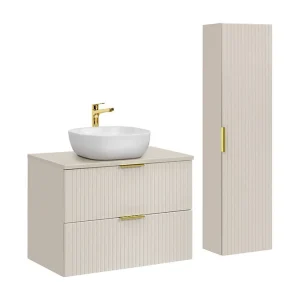 Set badkamermeubel NOXERA 80 cm – Congo bruin – Wastafel + hangende kolom Set badkamermeubel NOXERA 80 cm – Congo bruin – Wastafel + hangende kolom