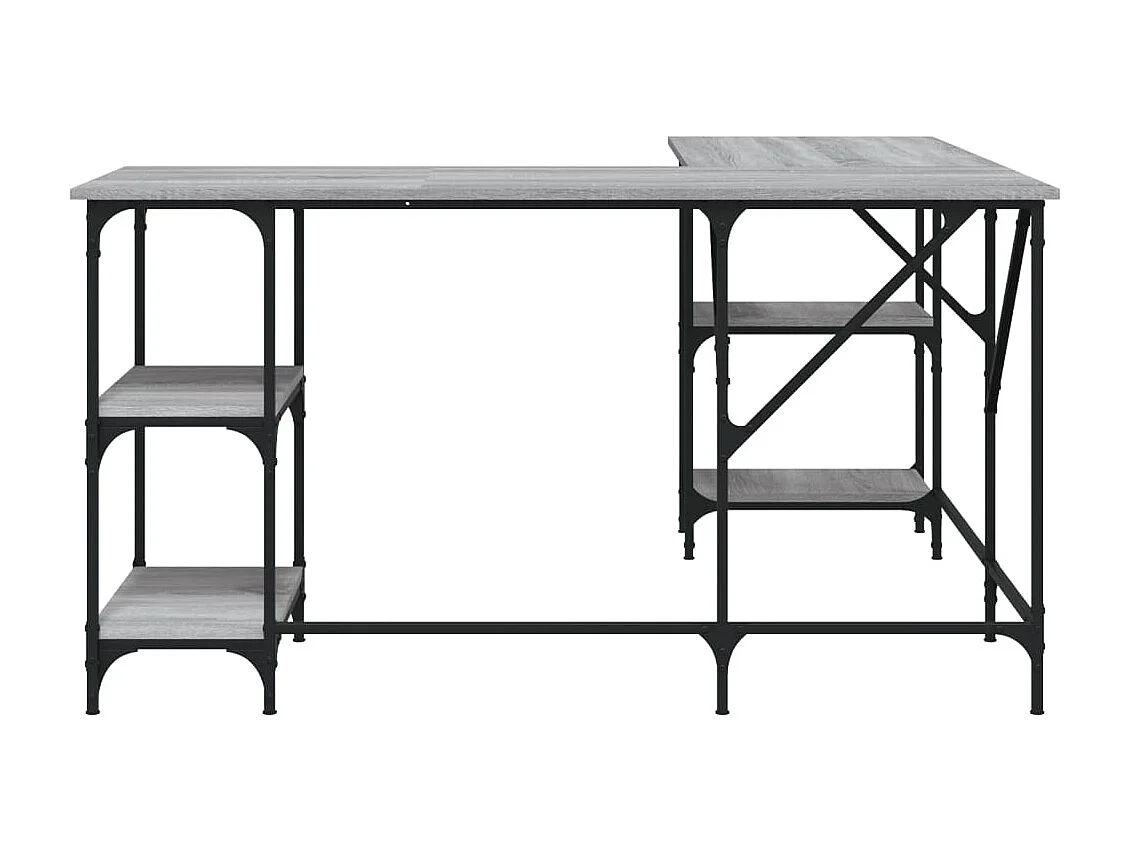 Amherst Junction Bureau 139x139x75 cm bewerkt hout grijs sonoma eikenkleurig