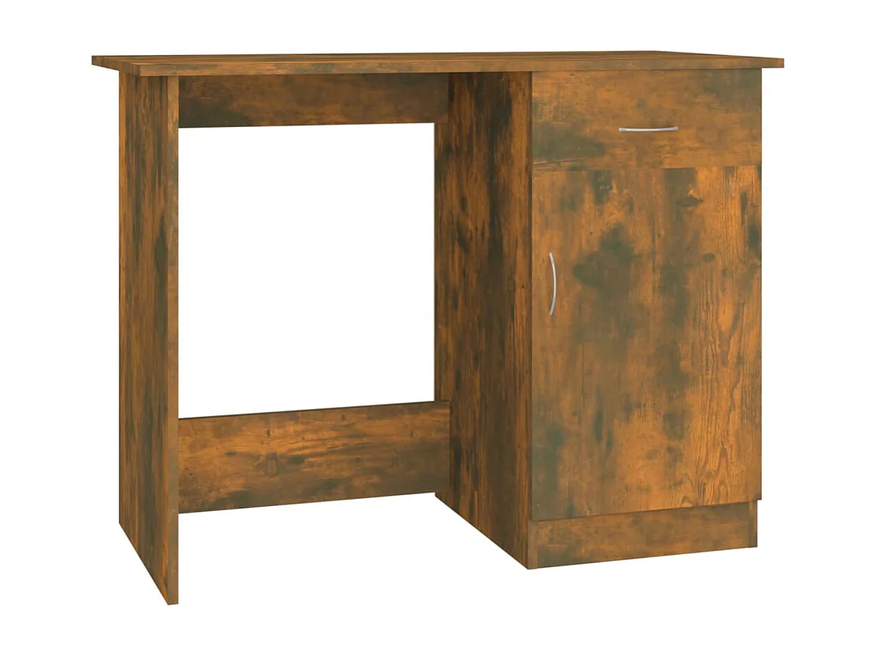 Adriano Bureau 100x50x76 cm bewerkt hout gerookt eikenkleurig