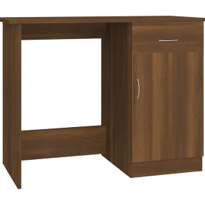 Adriano  Bureau 100x50x76 cm bewerkt hout bruin eikenkleur