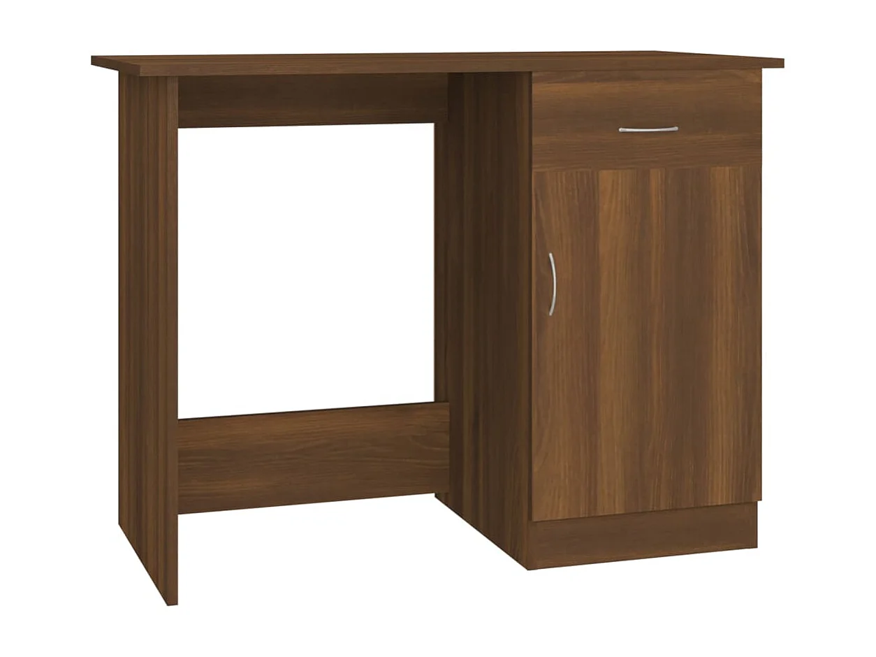 Adriano Bureau 100x50x76 cm bewerkt hout bruin eikenkleur