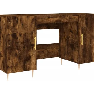 Anne-Marie Bureau 140x50x75 cm bewerkt hout gerookt eikenkleurig Anne-Marie Bureau 140x50x75 cm bewerkt hout gerookt eikenkleurig