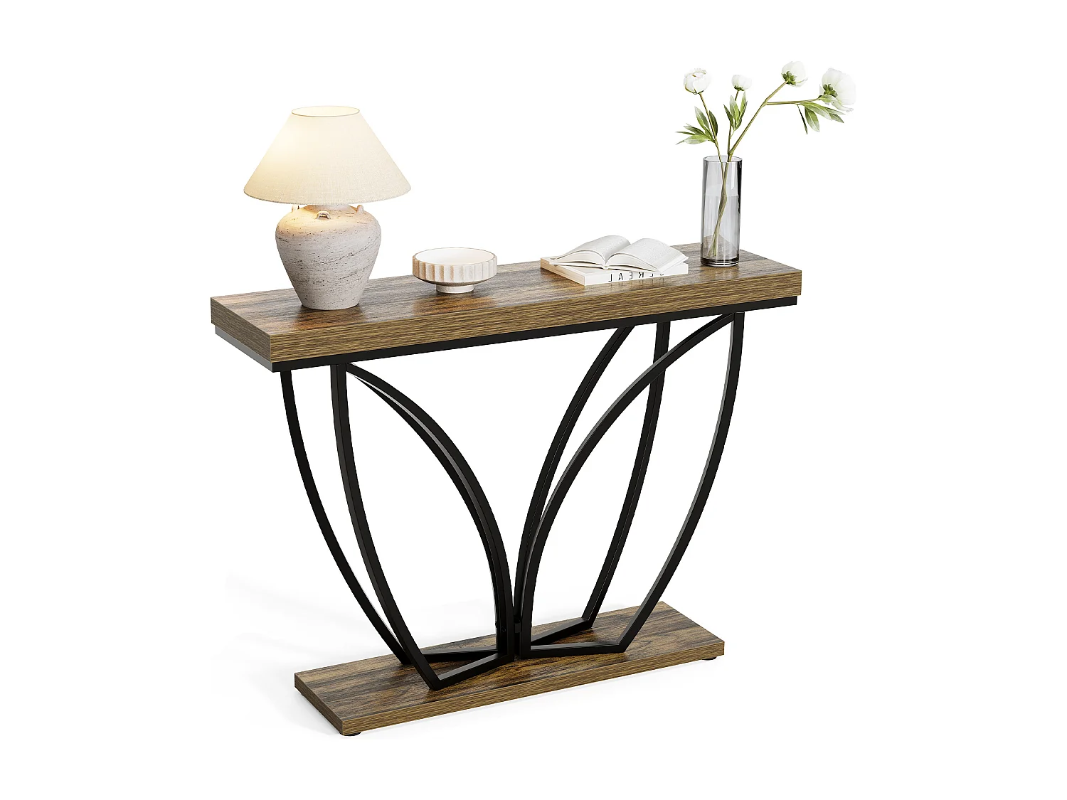 105 cm industriële achterbankmeubels, smalle lange consoletafel voor de hal
