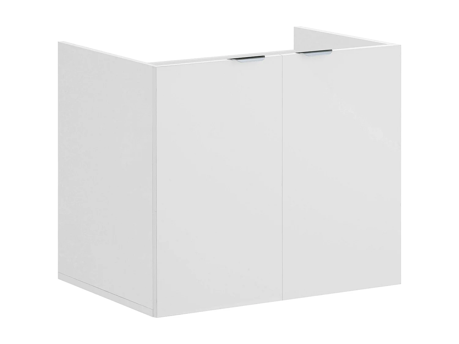 Atlas | Wandwastafelkast met 2 deuren in houtlook wit