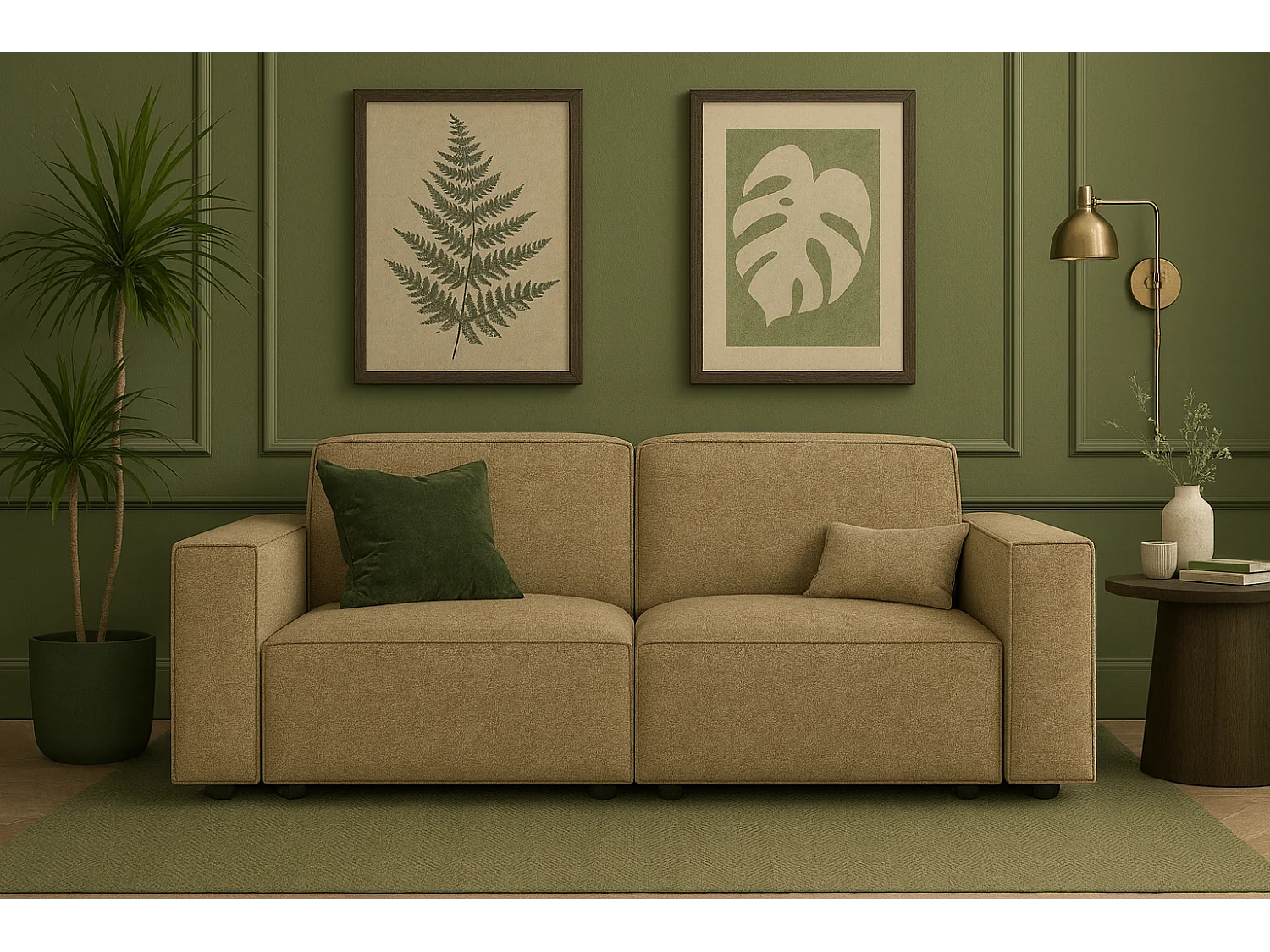 2-zits Sofa Cursal 204x102x70 cm lichtbruin Raven 34
