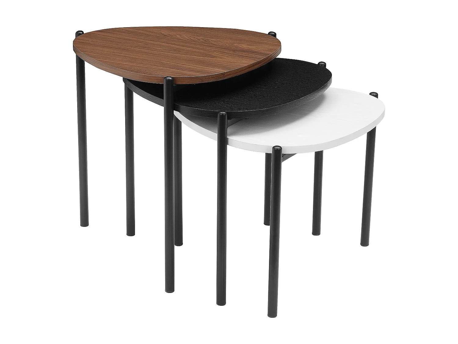 Alek-Salontafel Set van 3 in multicolour