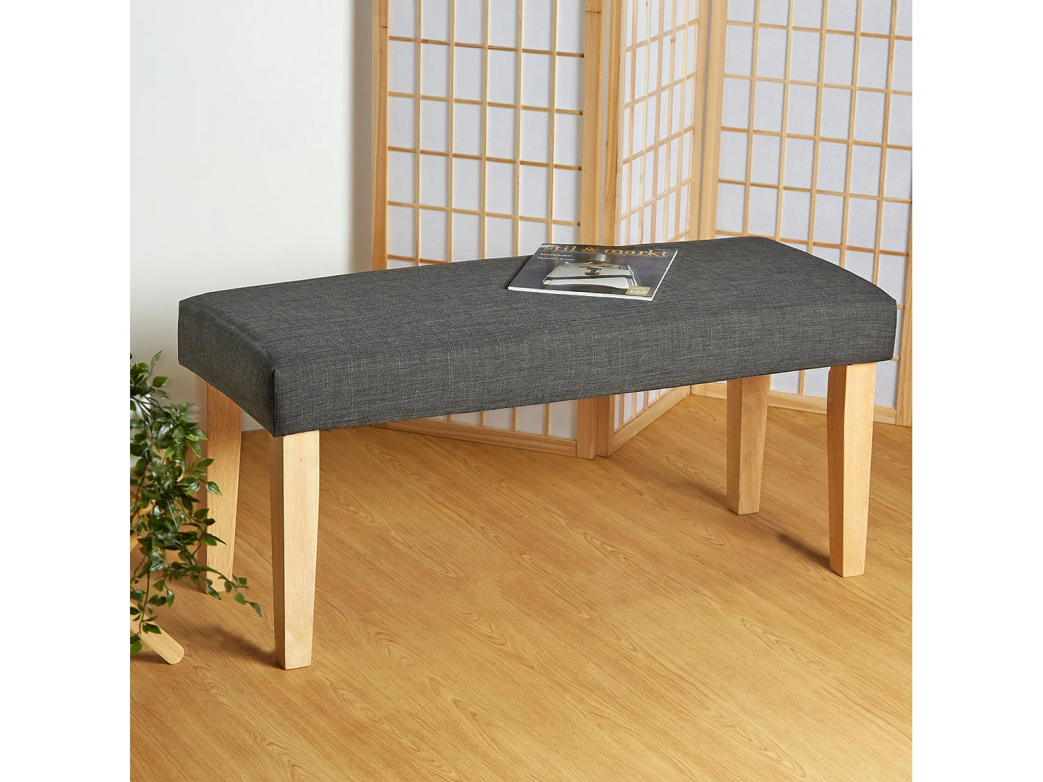 Bank 103x41x47 cm donkergrijs