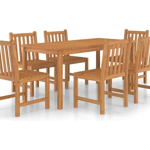 Acqui Terme 7-delige tuinset 160×80 cm massief teakhout Acqui Terme 7-delige tuinset 160×80 cm massief teakhout