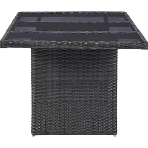 Alvar 7-delige Tuinset poly rattan zwart Alvar 7-delige Tuinset poly rattan zwart