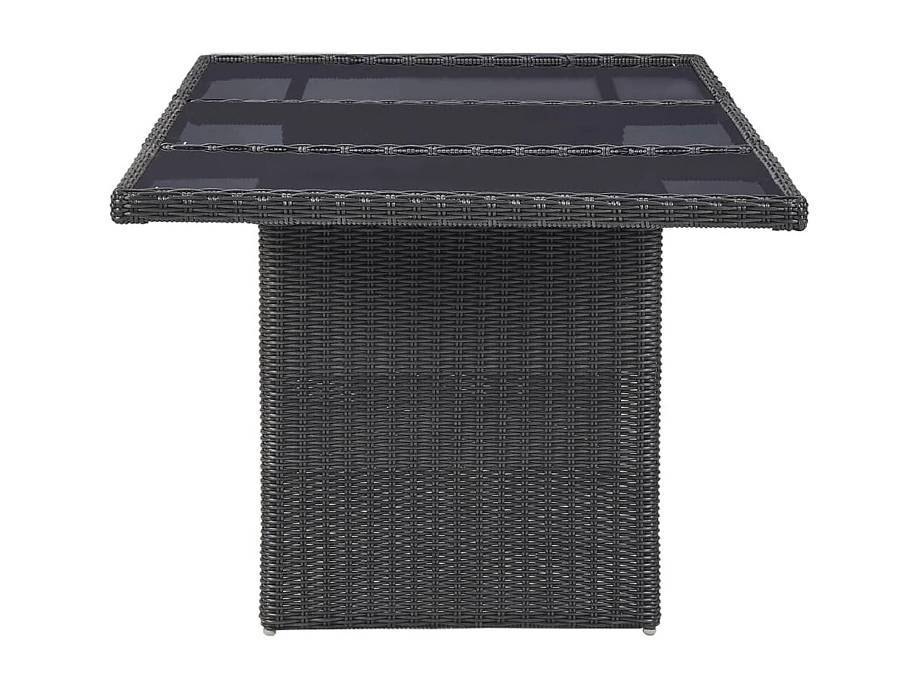 Alvar 7-delige Tuinset poly rattan zwart