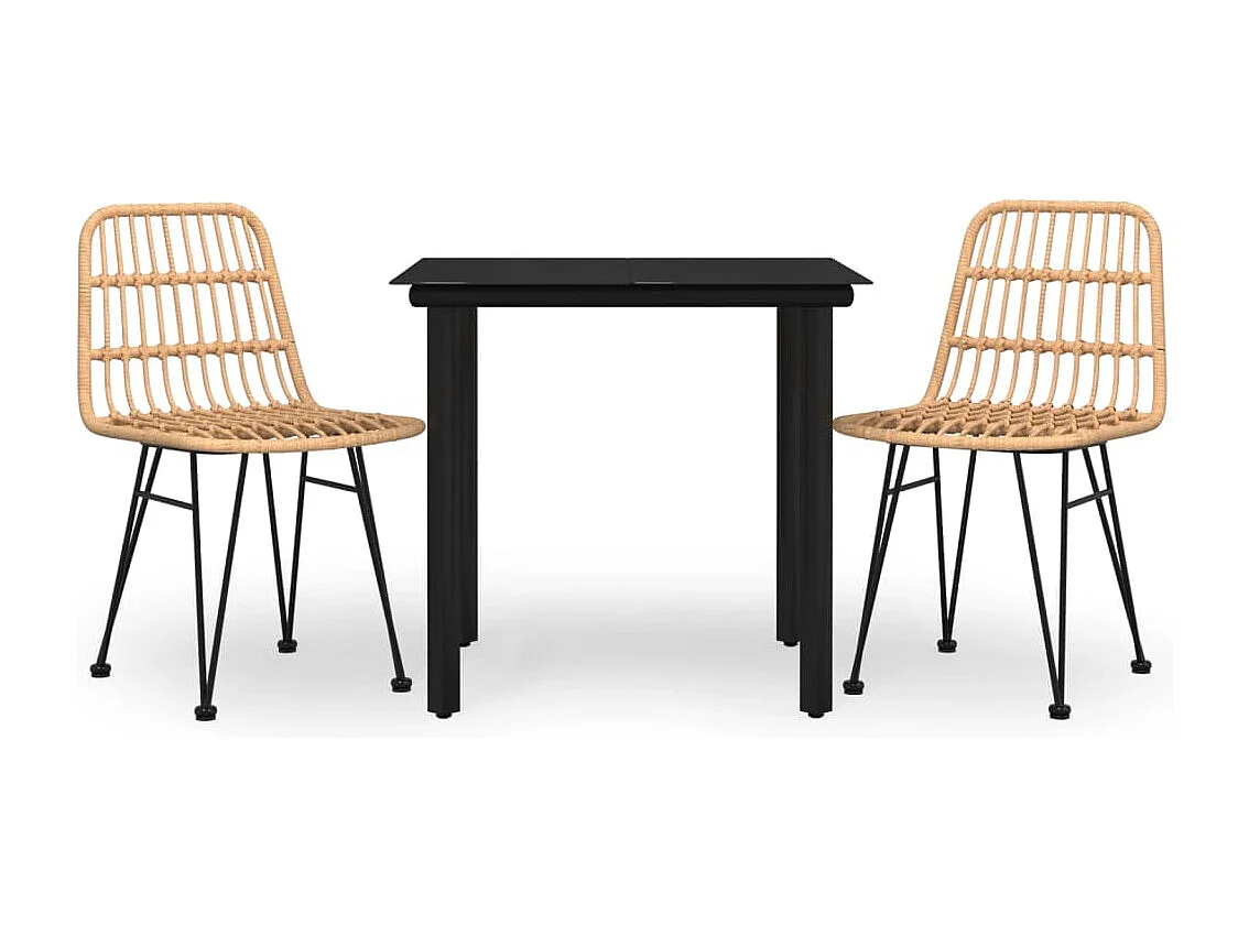 Ballyhaise 3-delige Tuinset poly rattan