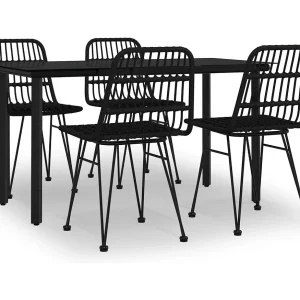 Ballyhaise 5-delige Tuinset poly rattan zwart Ballyhaise 5-delige Tuinset poly rattan zwart