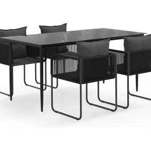 Azzedine 5-delige Tuinset zwart Azzedine 5-delige Tuinset zwart
