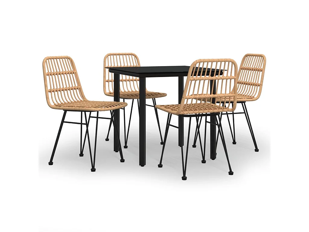 Ballyhaise 5-delige Tuinset poly rattan