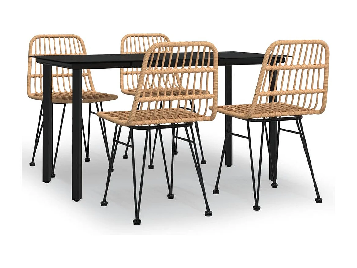 Ballyhaise 5-delige Tuinset poly rattan