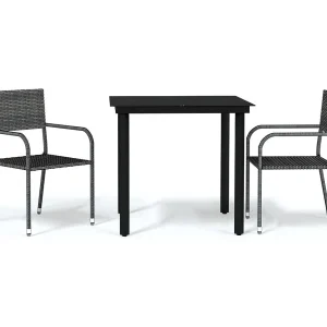 Aeron  3-delige Tuinset grijs