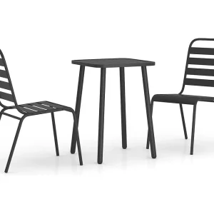 Adrien-Claude 3-delige Tuinset staal antracietkleurig Adrien-Claude 3-delige Tuinset staal antracietkleurig