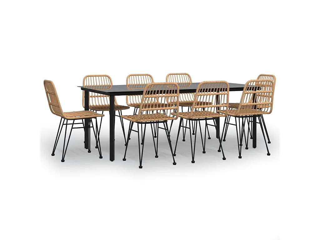 Ballyhaise 9-delige Tuinset poly rattan