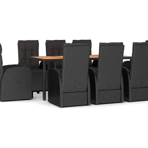 Arvild 9-delige Tuinset poly rattan zwart Arvild 9-delige Tuinset poly rattan zwart