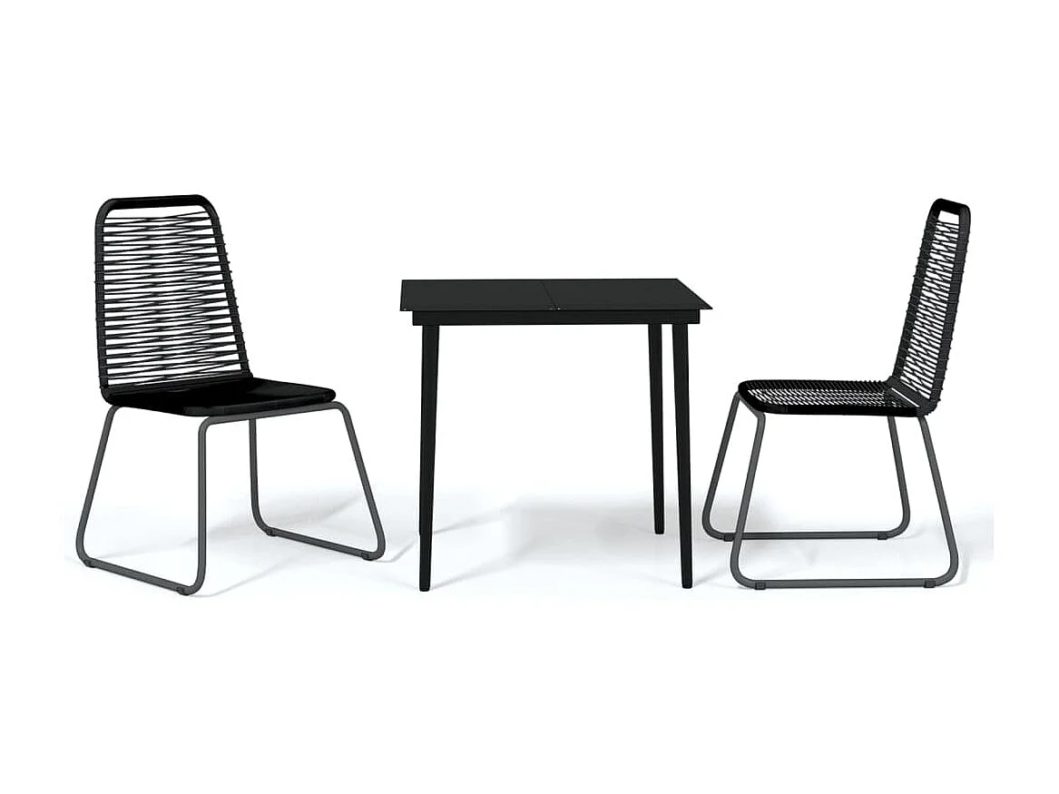 Anssi 3-delige Tuinset zwart
