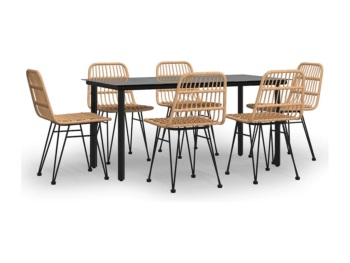 Ballyhaise 7-delige Tuinset poly rattan