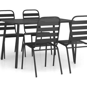 Adrien-Claude 5-delige Tuinset staal antracietkleurig Adrien-Claude 5-delige Tuinset staal antracietkleurig