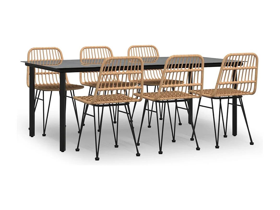 Ballyhaise 7-delige Tuinset poly rattan