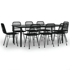 Ballyhaise 9-delige Tuinset poly rattan zwart Ballyhaise 9-delige Tuinset poly rattan zwart