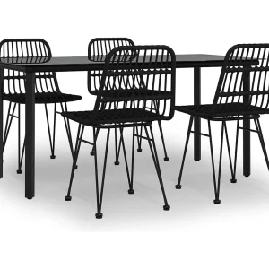 Ballyhaise 5-delige Tuinset poly rattan zwart Ballyhaise 5-delige Tuinset poly rattan zwart
