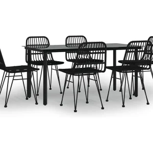 Ballyhaise 7-delige Tuinset poly rattan zwart Ballyhaise 7-delige Tuinset poly rattan zwart