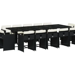 An Daingean 15-delige Tuinset met kussens poly rattan zwart An Daingean 15-delige Tuinset met kussens poly rattan zwart