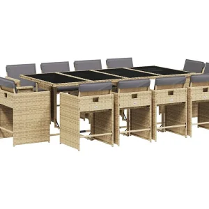 An Daingean 13-delige Tuinset met kussens poly rattan gemengd beige An Daingean 13-delige Tuinset met kussens poly rattan gemengd beige