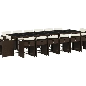 An Daingean 17-delige Tuinset met kussens poly rattan bruin An Daingean 17-delige Tuinset met kussens poly rattan bruin