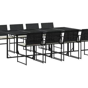 Antwerp 9-delige Tuinset poly rattan zwart Antwerp 9-delige Tuinset poly rattan zwart