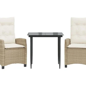 Agerskov 3-delige Tuinset met kussens poly rattan beige Agerskov 3-delige Tuinset met kussens poly rattan beige